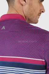 ARISLE Pro-Golfer Royal Magenta Golf Polo