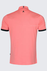 ARISLE Pro-Golfer Pastel Orange Stripe Golf Polo
