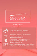 ARISLE Pro-Golfer Pastel Orange Stripe Golf Polo