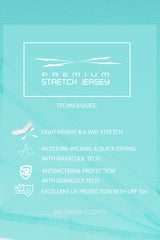 ARISLE Pro-Golfer Sky Blue Stripe Golf Polo