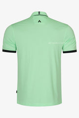 ARISLE Pro-Golfer Pastel Green Stripe Golf Polo