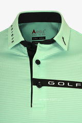 ARISLE Pro-Golfer Pastel Green Stripe Golf Polo