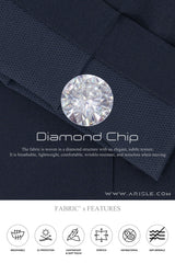 Arisle Diamond Chip Navy Blue Golf Pants