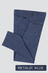 Arisle Hybrid Metallic Blue Golf Pants