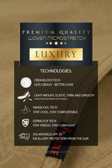 A-Class Cluster - Khaki Gold Golf Shorts