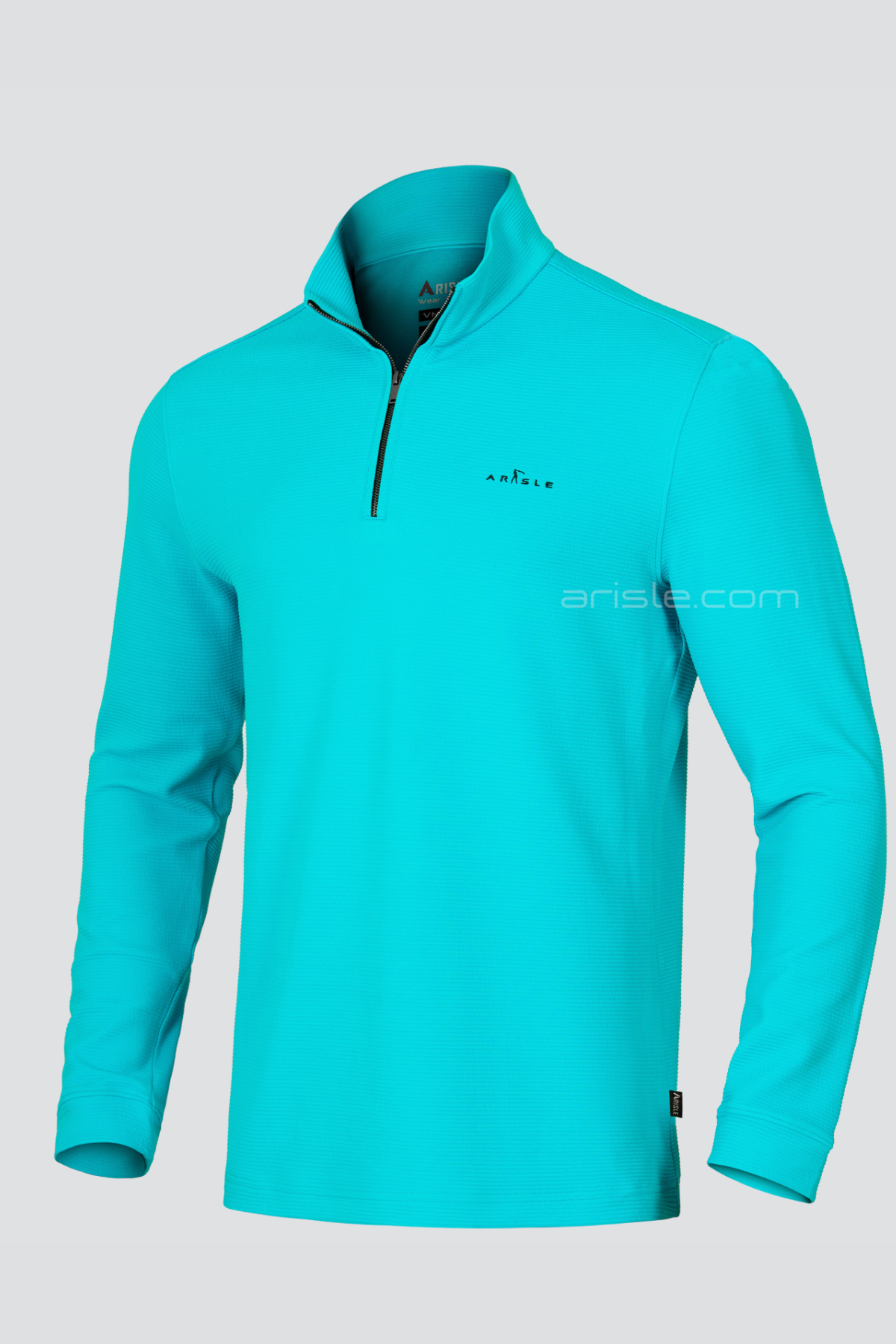 ARISLE Cyan Blue Quarter Zip Pull Over