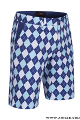 ARISLE Scotish Blue Argyle Shorts