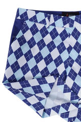 ARISLE Scotish Blue Argyle Shorts