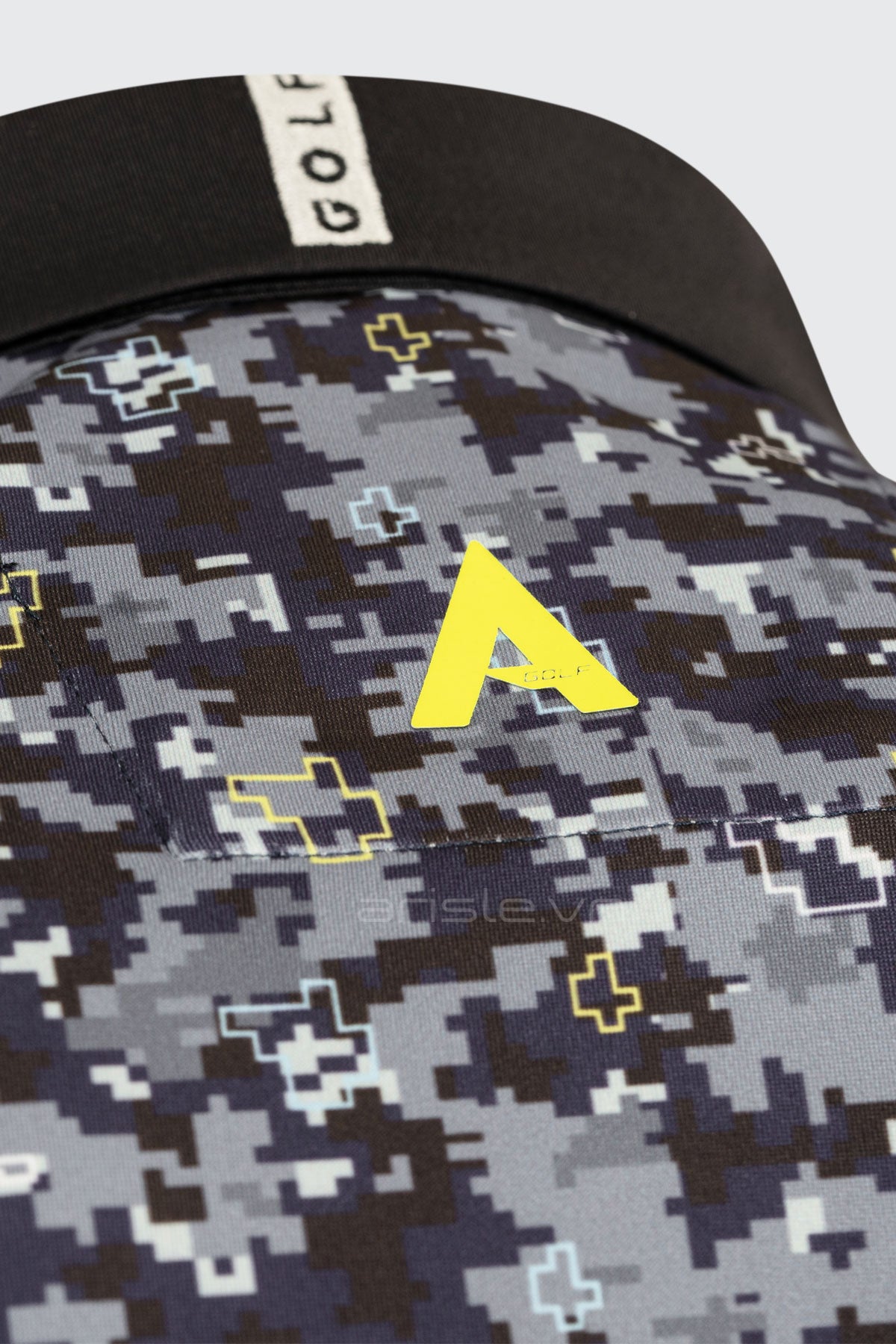 Áo Polo Golf Nam ARISLE Pro-Golfer Grey Camo Print