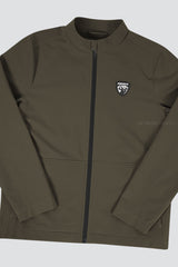 ARISLE Shark-Skin Titan Olive Golf Jacket