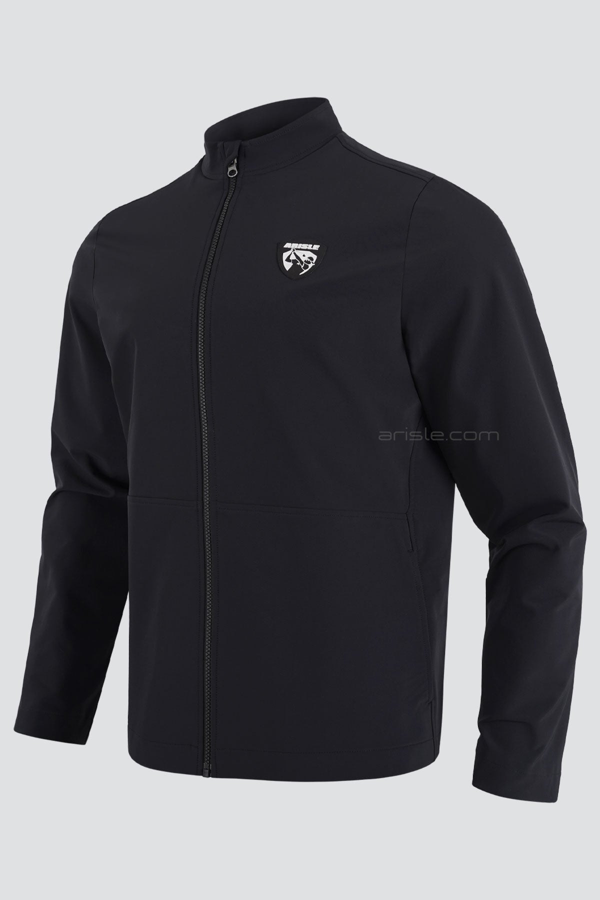 ARISLE Shark-Skin Titan Black Golf Jacket
