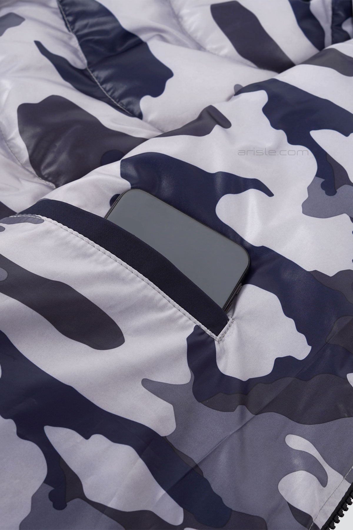 ARISLE DS Puffer Blue Camo Golf Jacket