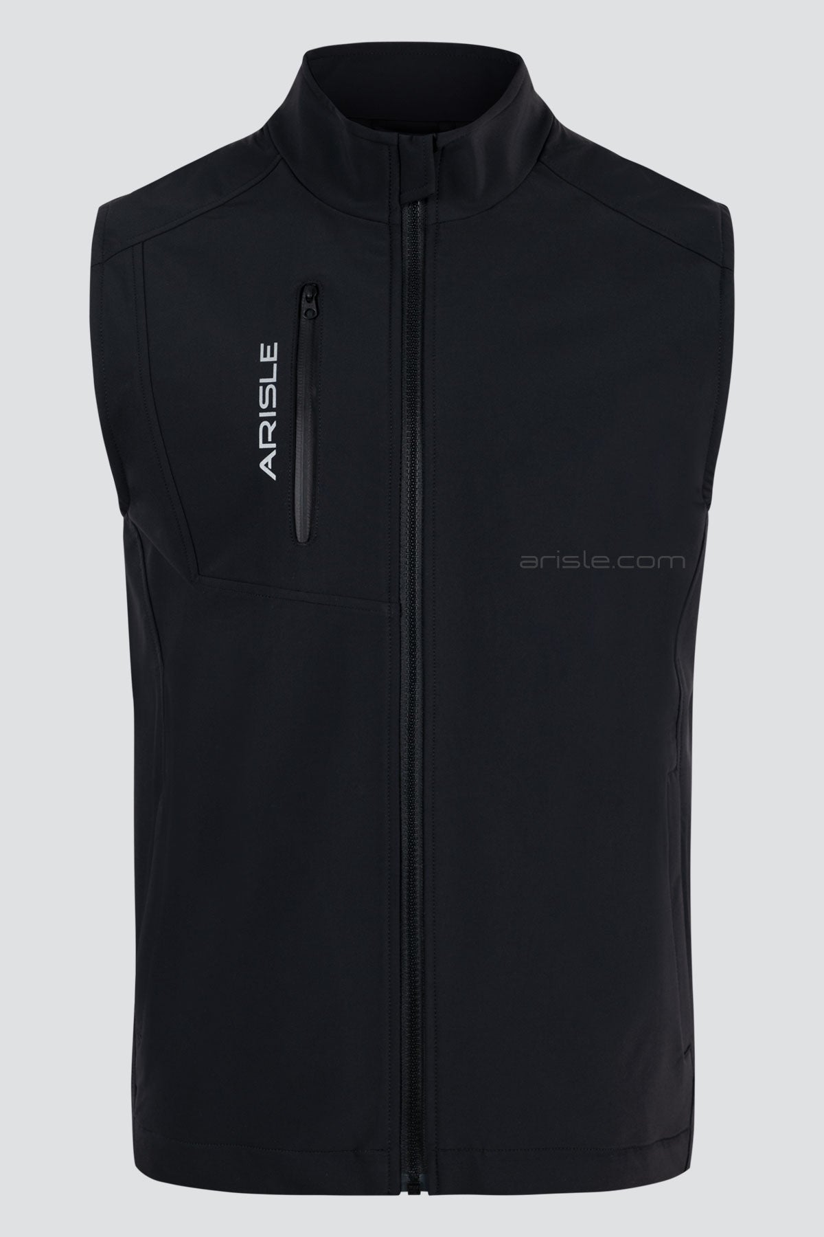 ARISLE Futuristic Sharkskin Titan Black Golf Gilet