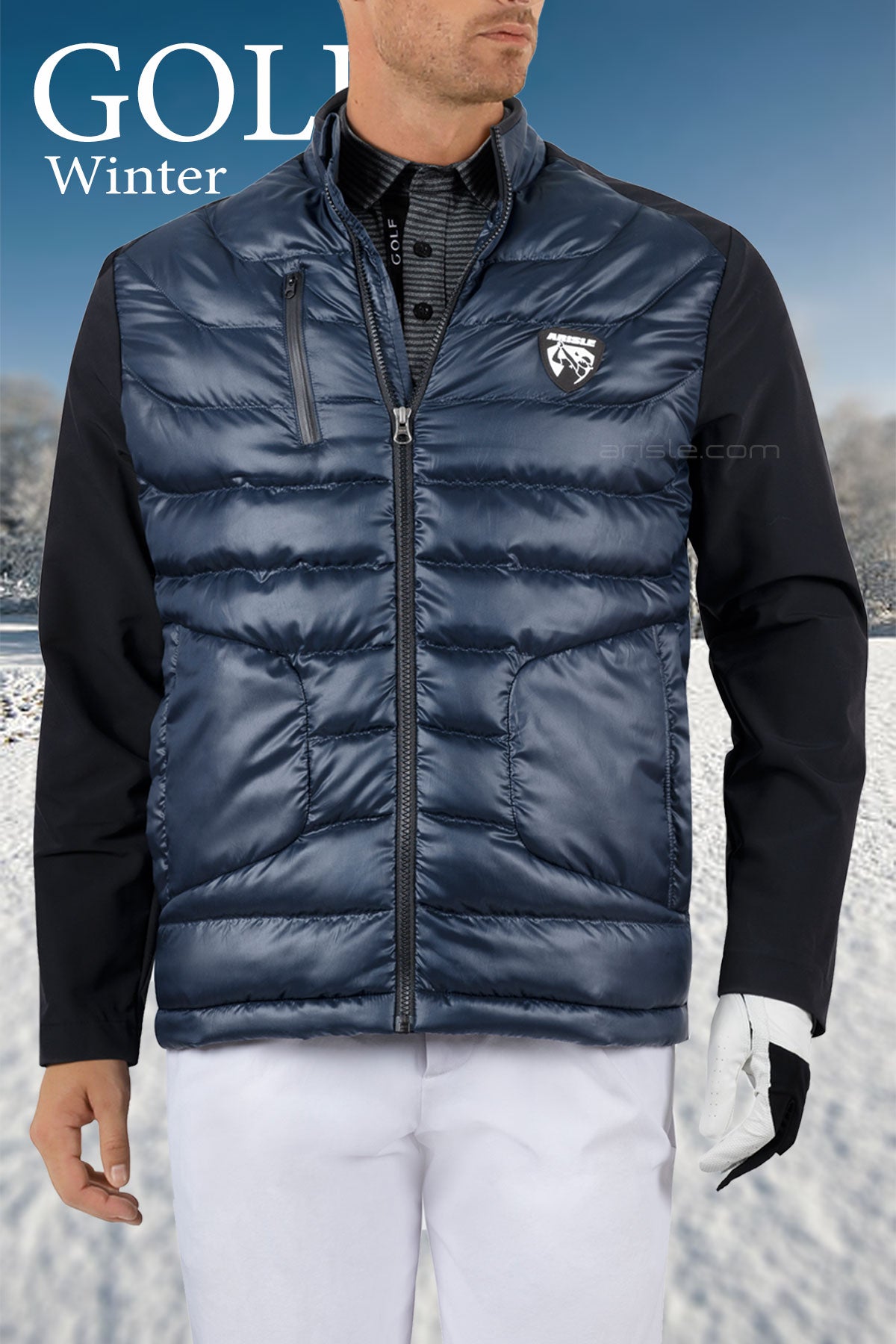 ARISLE Hybrid Sapphire Blue Golf Jacket