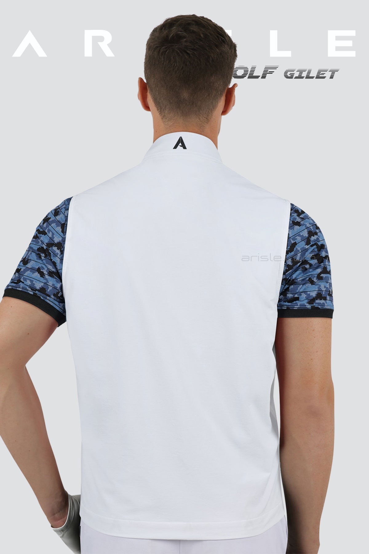 ARISLE Windtretch Classy White Golf Gilet