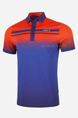 ARISLE Pro-Golfer Ombre Orange Navy Golf Polo