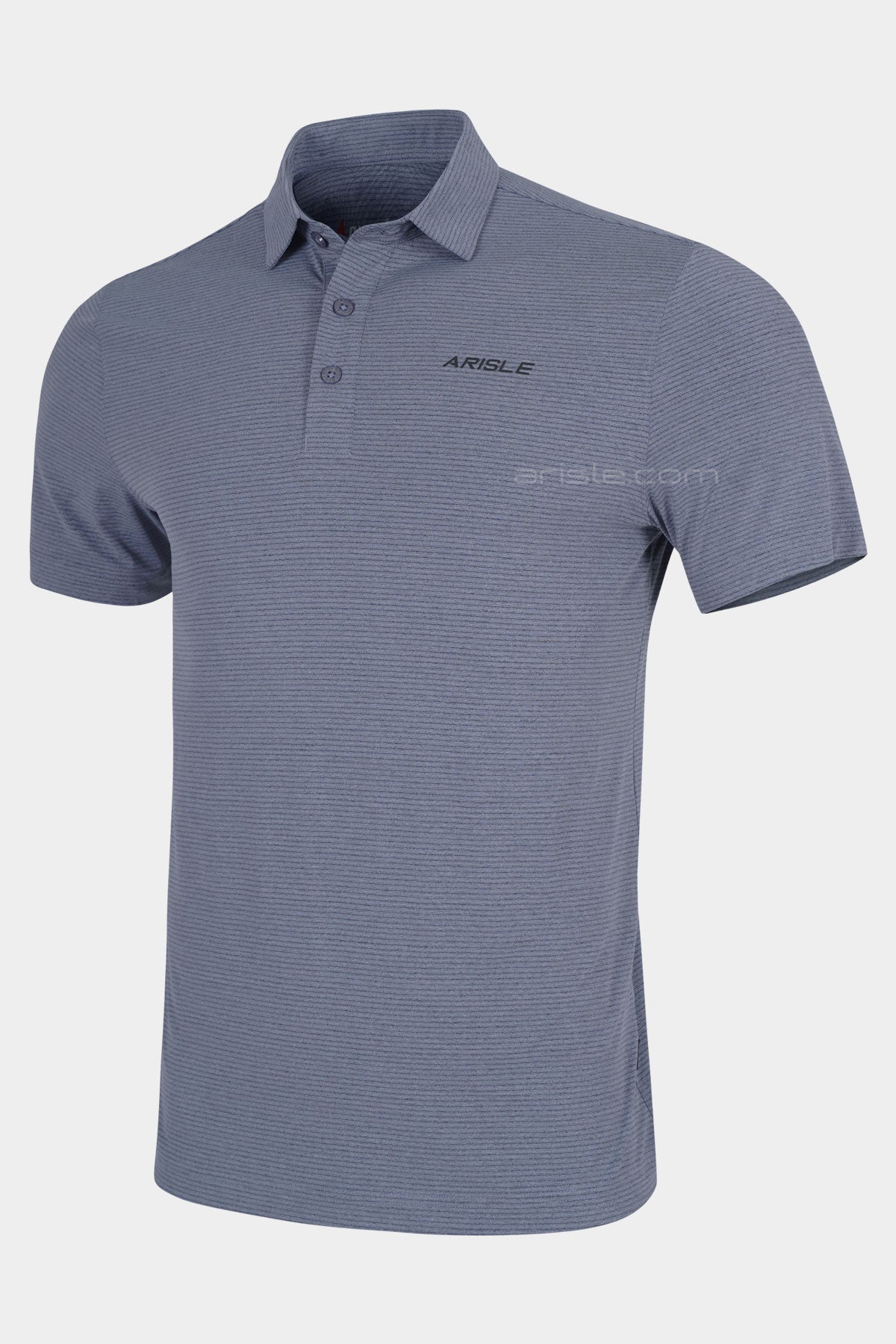ARISLE A-CLASS Glacier Grey Mini Stripe Golf Polo