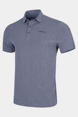 ARISLE A-CLASS Glacier Grey Mini Stripe Golf Polo