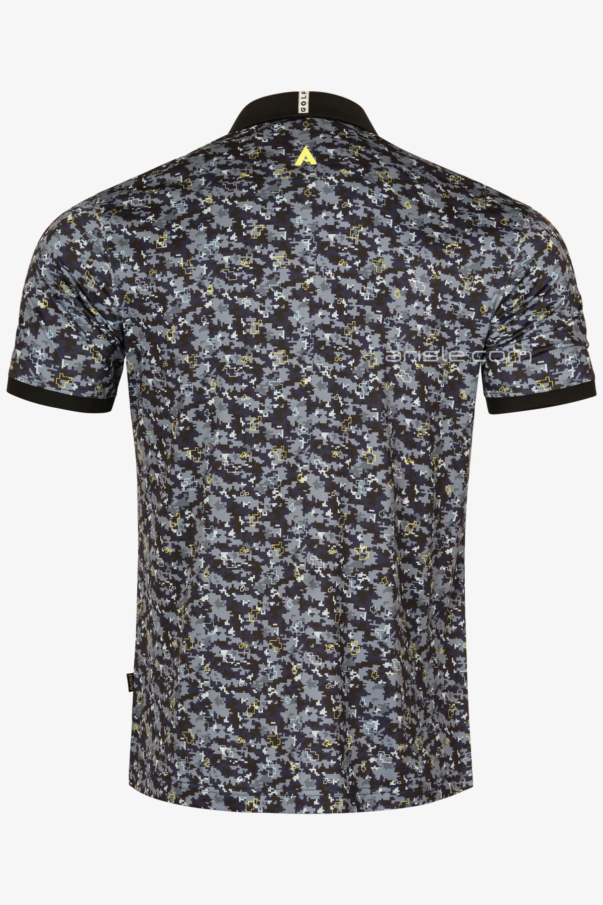 ARISLE Pro-Golfer Grey Camo Print Golf Polo