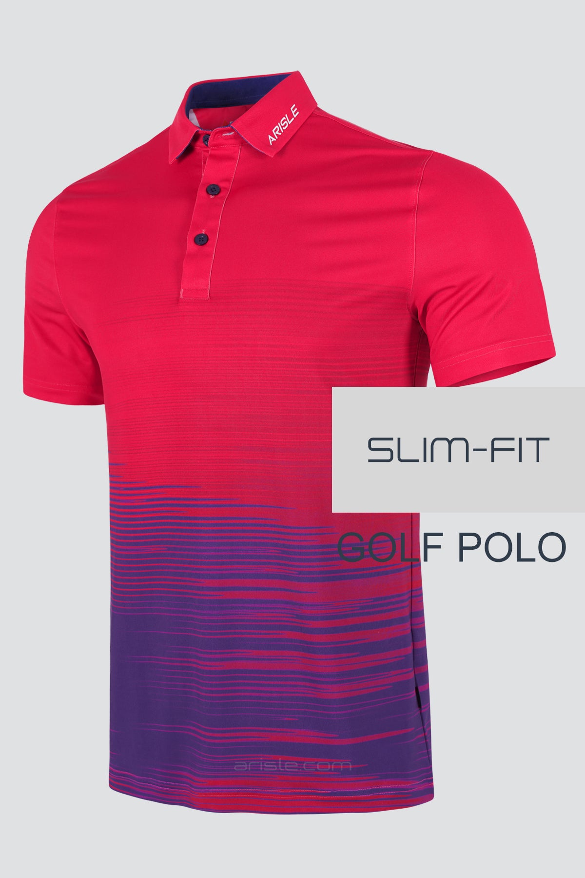 ARISLE Pro-Golfer Royal Fuchsia Golf Polo