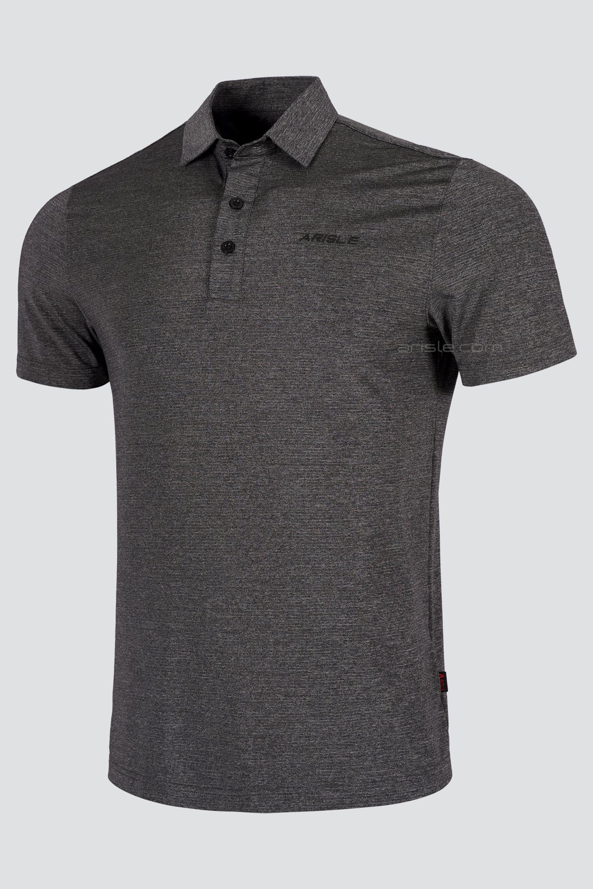 ARISLE A-CLASS Platinum Stripe Ash Grey Golf Polo