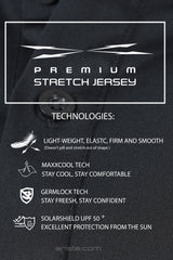ARISLE Ribbed Collar Blackhawk Golf Polo