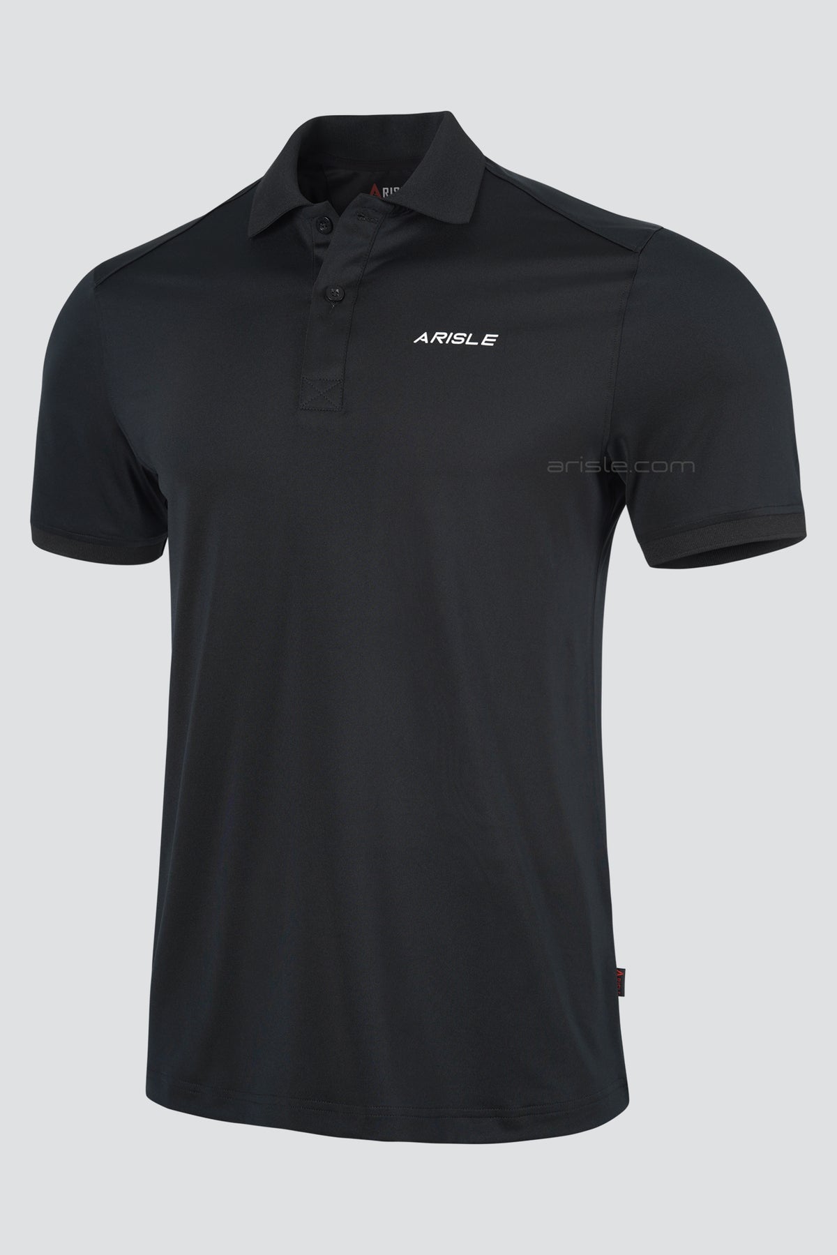 ARISLE Ribbed Collar Blackhawk Golf Polo