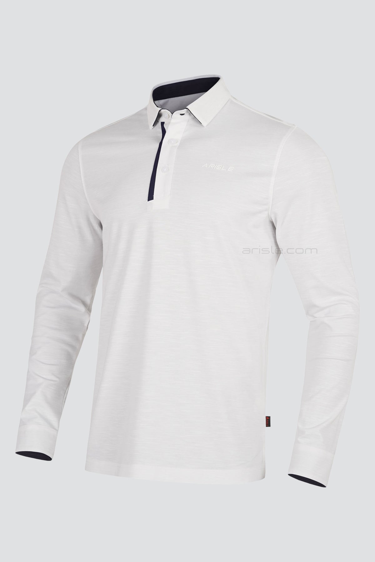ARISLE LS COTFLEX Diamond-White Golf Polo