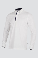 ARISLE LS COTFLEX Diamond-White Golf Polo
