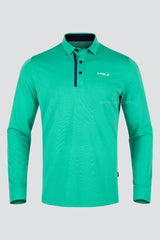 ARISLE LS COTFLEX Emerald Green Golf Polo