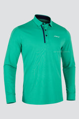 ARISLE LS COTFLEX Emerald Green Golf Polo