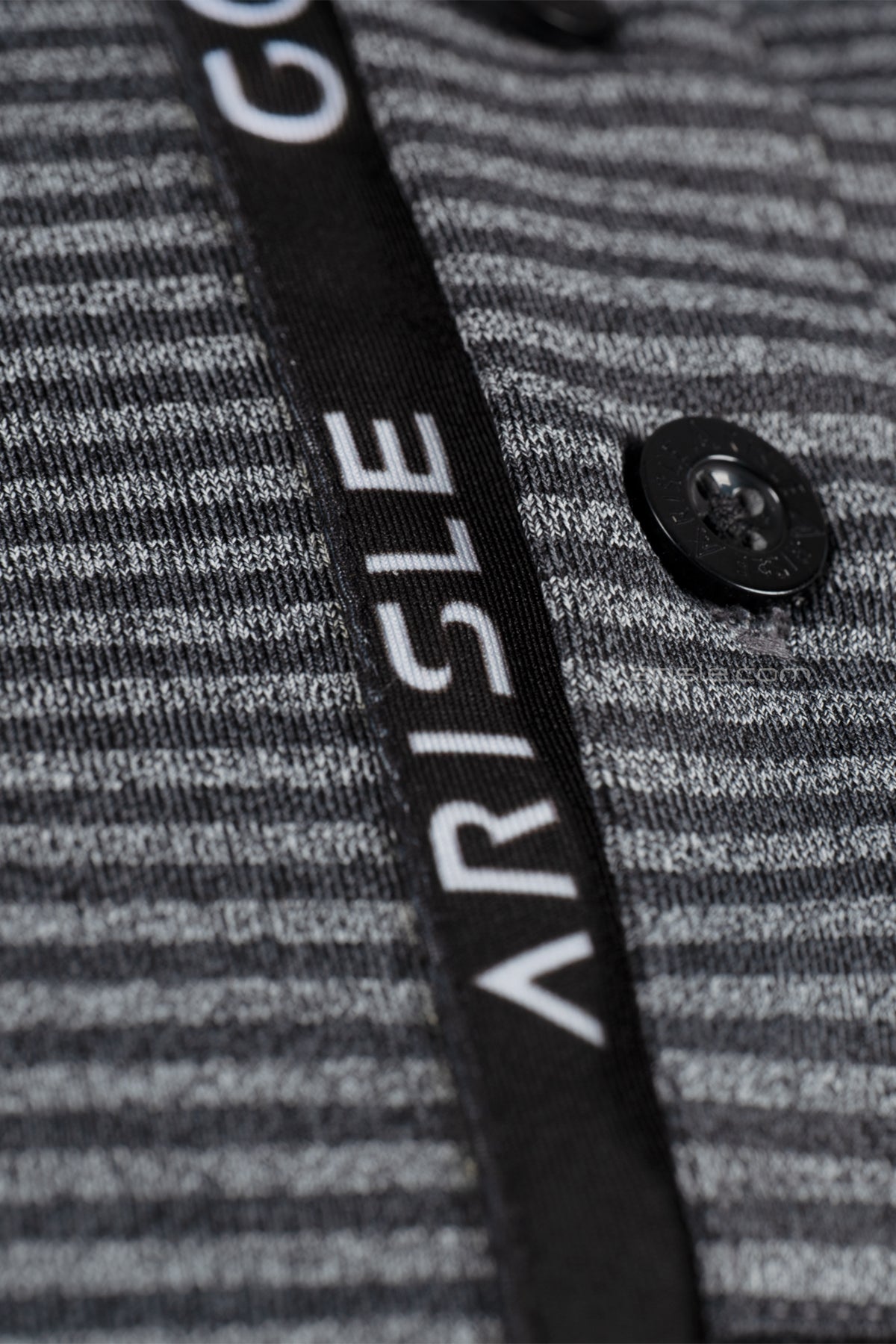 ARISLE LS A-CLASS Titan Gray Stripe Golf Polo