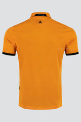 ARISLE Ribb Cuff Storm Orange Golf Polo