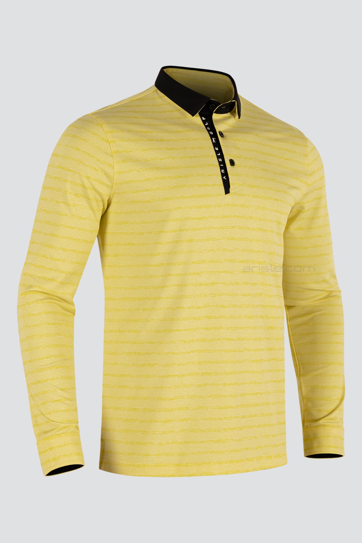 ARISLE Classy LS Lemon Yellow Golf Polo