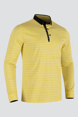 ARISLE Classy LS Lemon Yellow Golf Polo