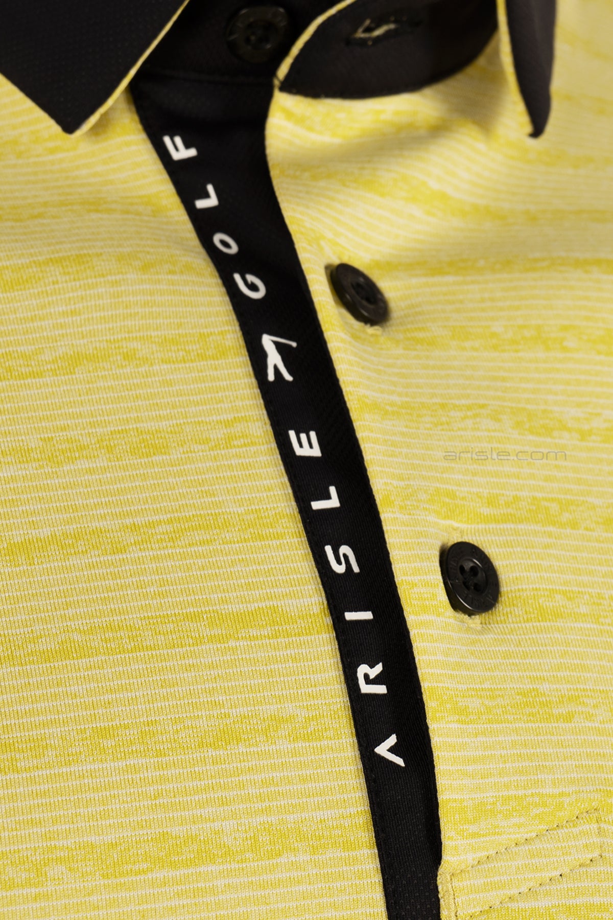 ARISLE Classy LS Lemon Yellow Golf Polo