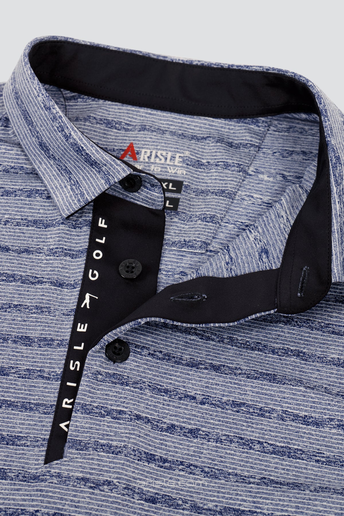 ARISLE Classy LS Smoke Blue Golf Polo