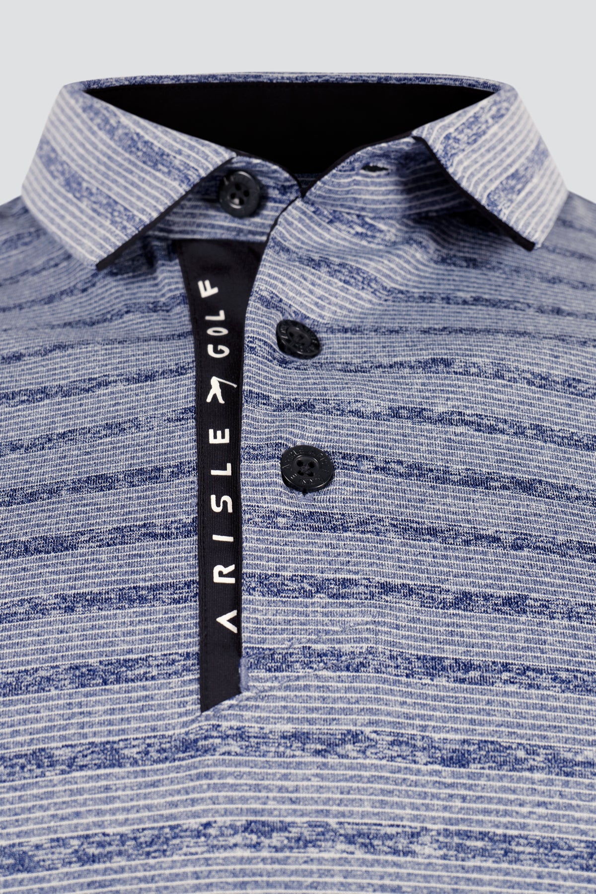 ARISLE Classy LS Smoke Blue Golf Polo