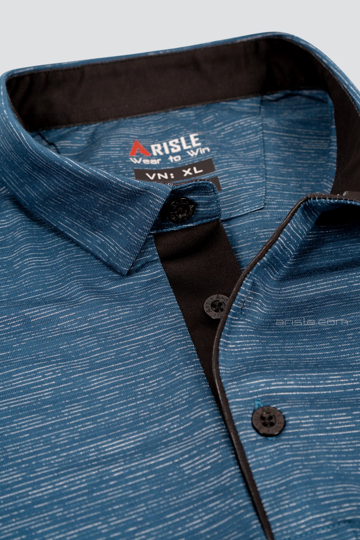 ARISLE Metalic Blue Golf Polo
