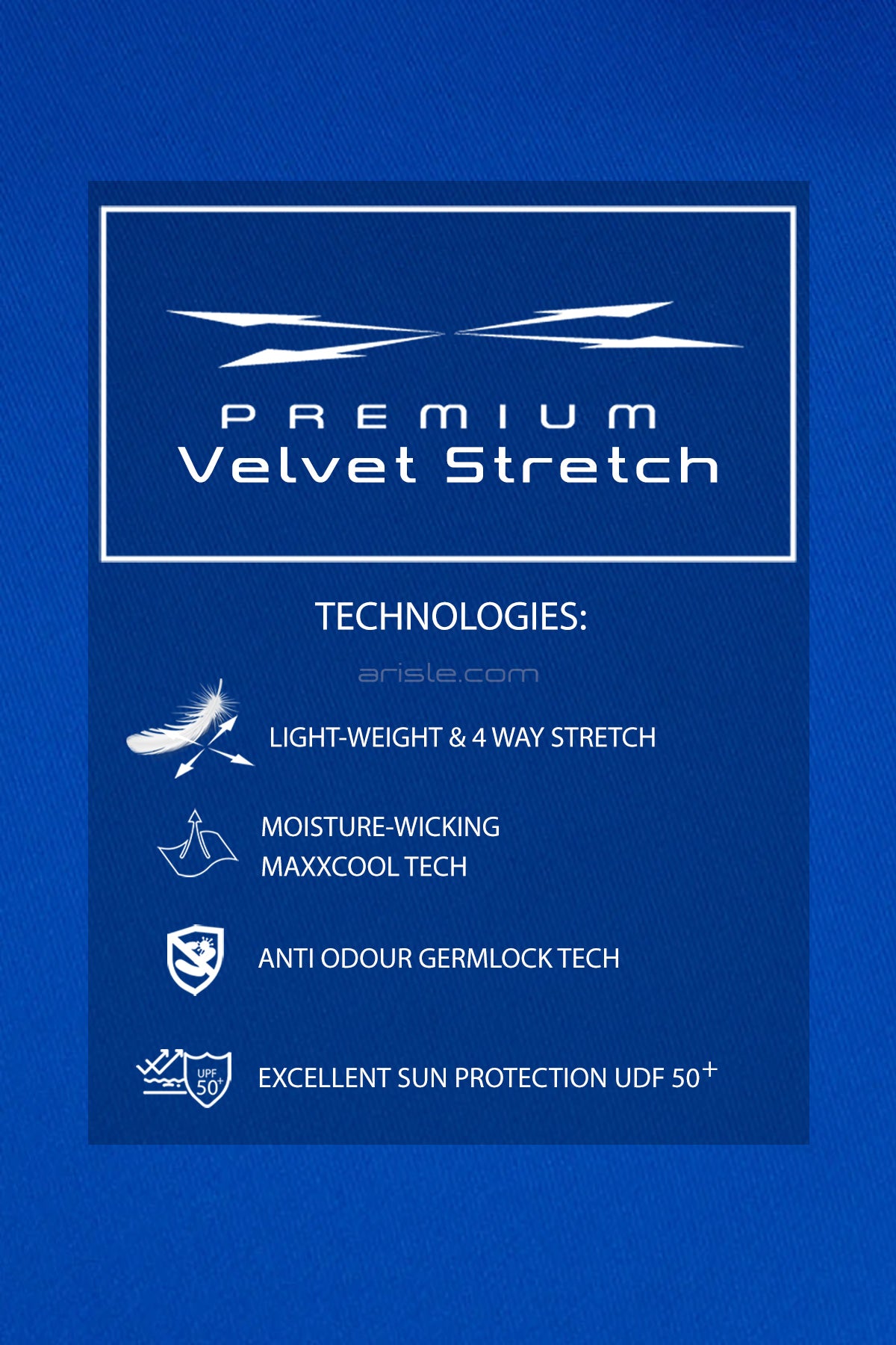 ARISLE LS Cobalt Blue Golf Polo