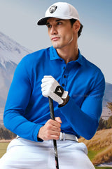 ARISLE LS Cobalt Blue Golf Polo