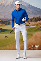 ARISLE LS Cobalt Blue Golf Polo