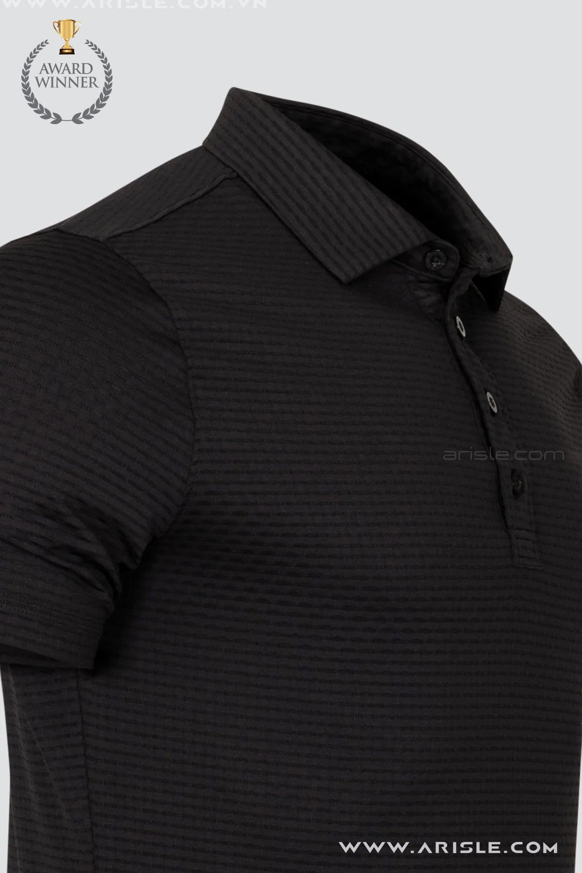 ARISLE Falcon Black Golf Polo