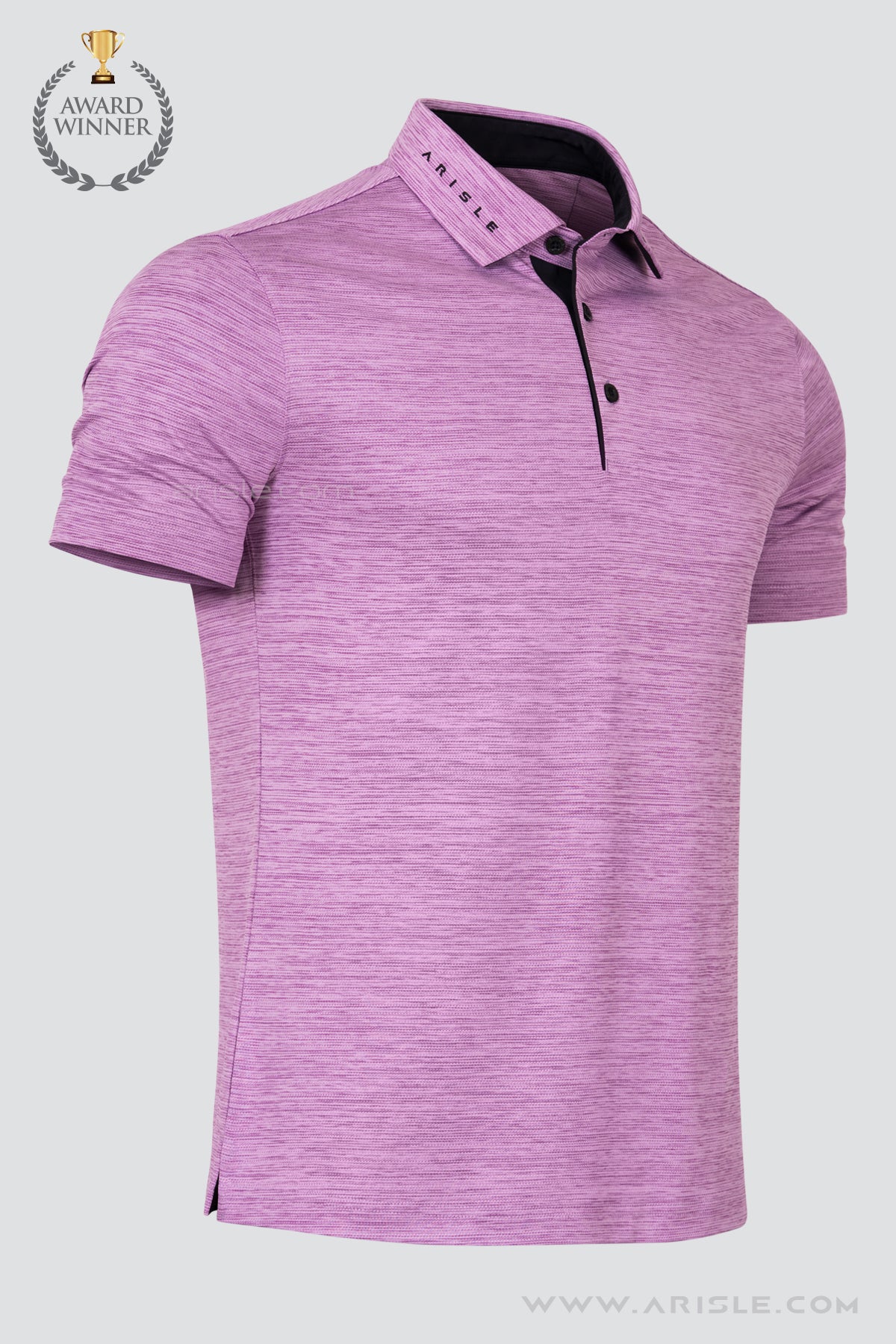 ARISLE Electric Wave Purple Golf Polo