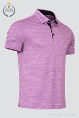 ARISLE Electric Wave Purple Golf Polo