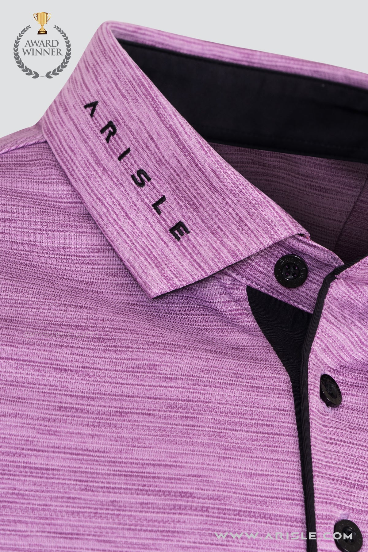 ARISLE Electric Wave Purple Golf Polo