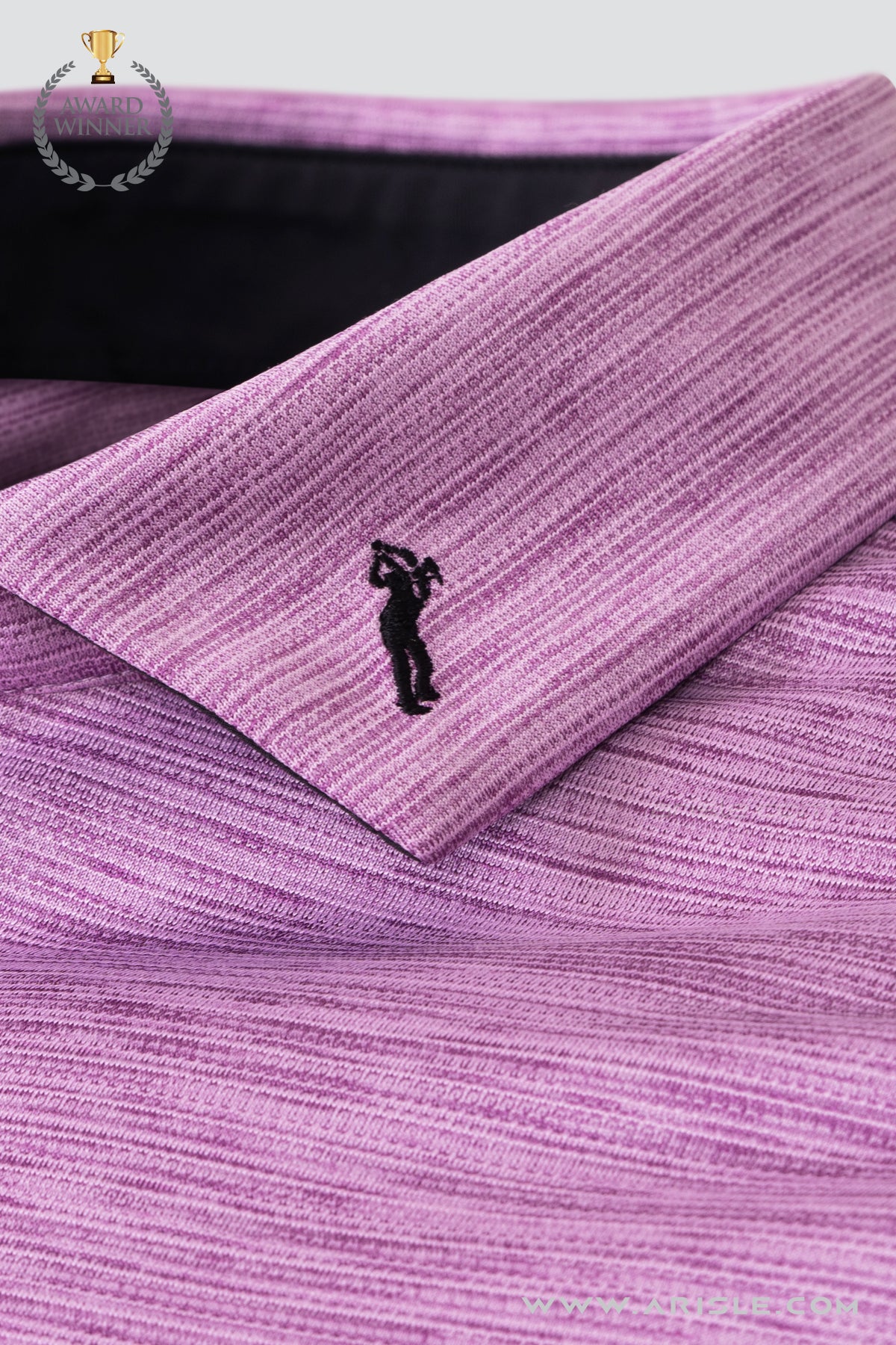 ARISLE Electric Wave Purple Golf Polo