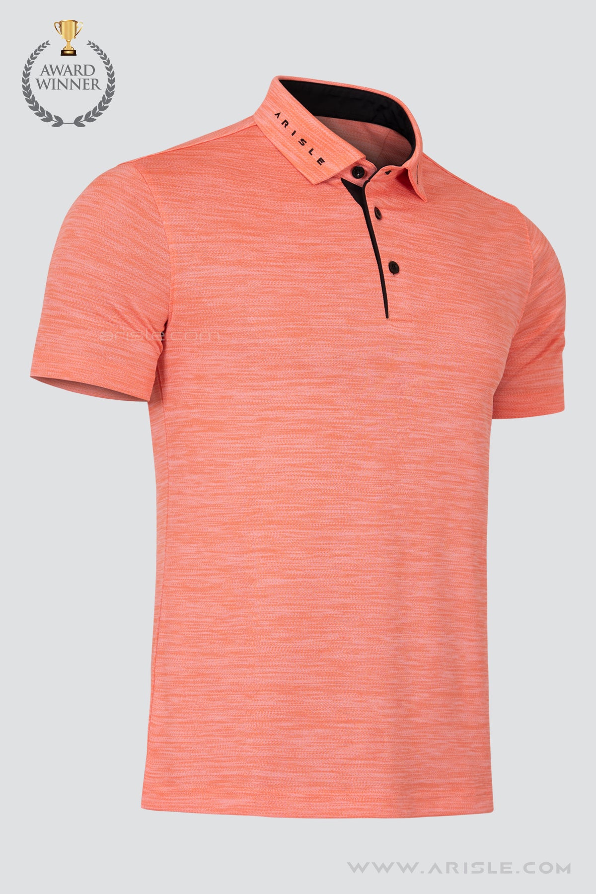 ARISLE Electric Orange Golf Polo