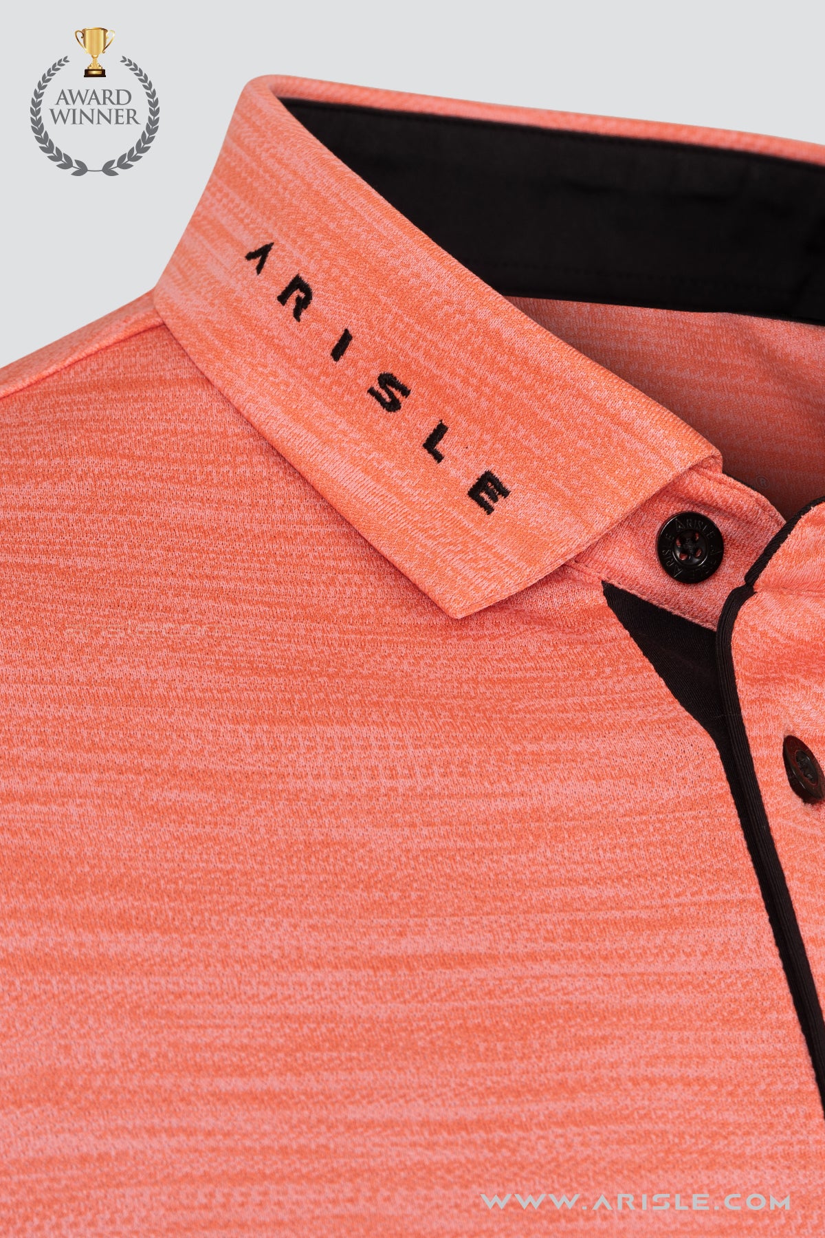ARISLE Electric Orange Golf Polo