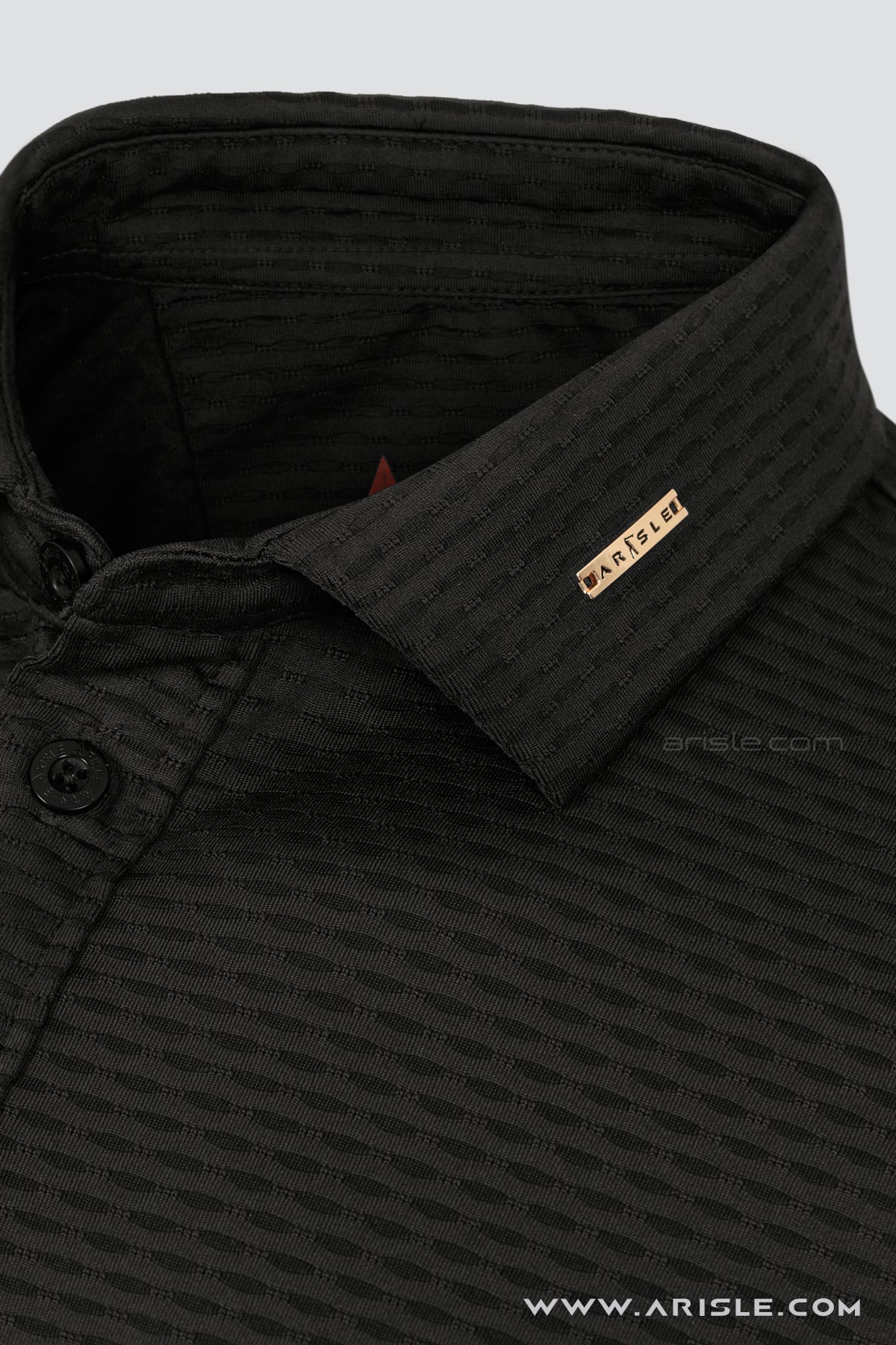 ARISLE LS Falcon Black Golf Polo